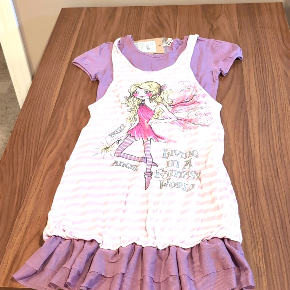 NWT F&X kids purple dress size 14